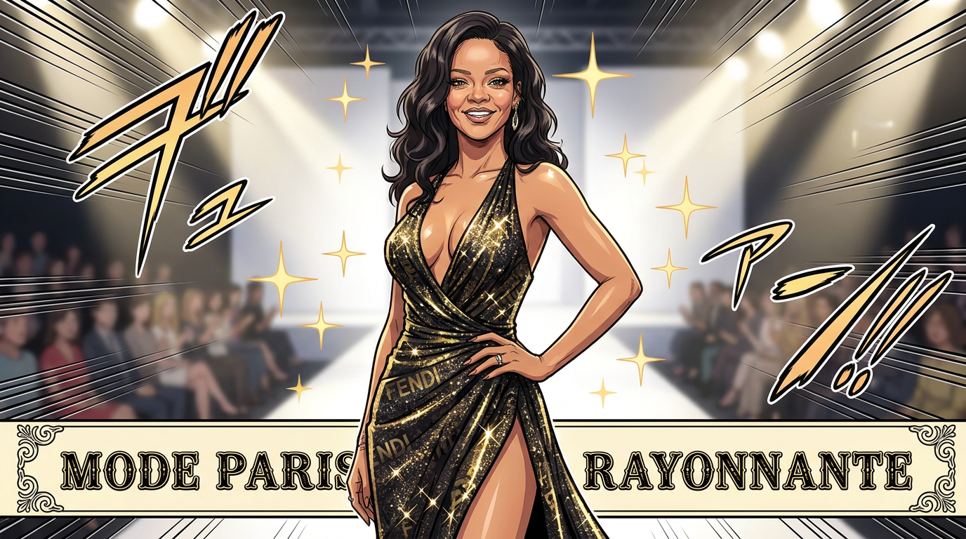 Rihanna rayonne en Fendi à l'événement de mode à Paris