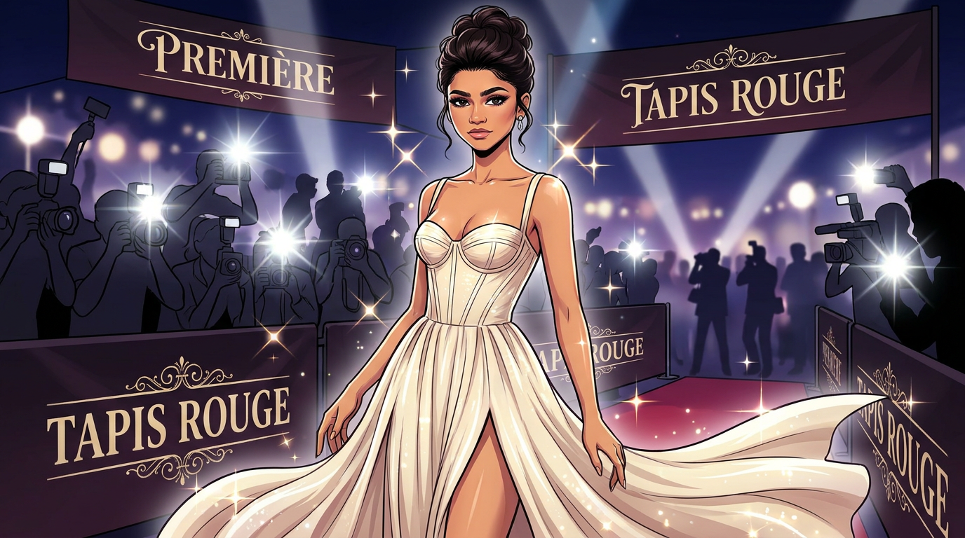 Zendaya éblouit à la première de son nouveau film en robe Valentino spectaculaire