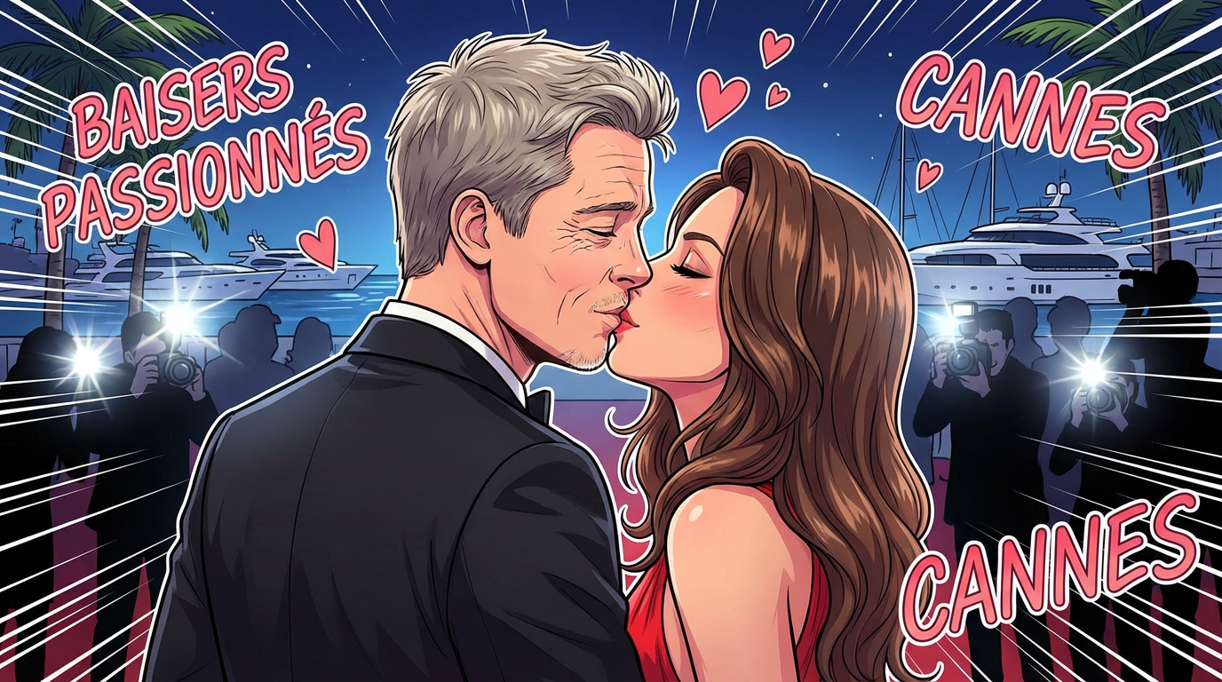Brad Pitt et Ines de Ramon : premiers baisers passionnés à Cannes