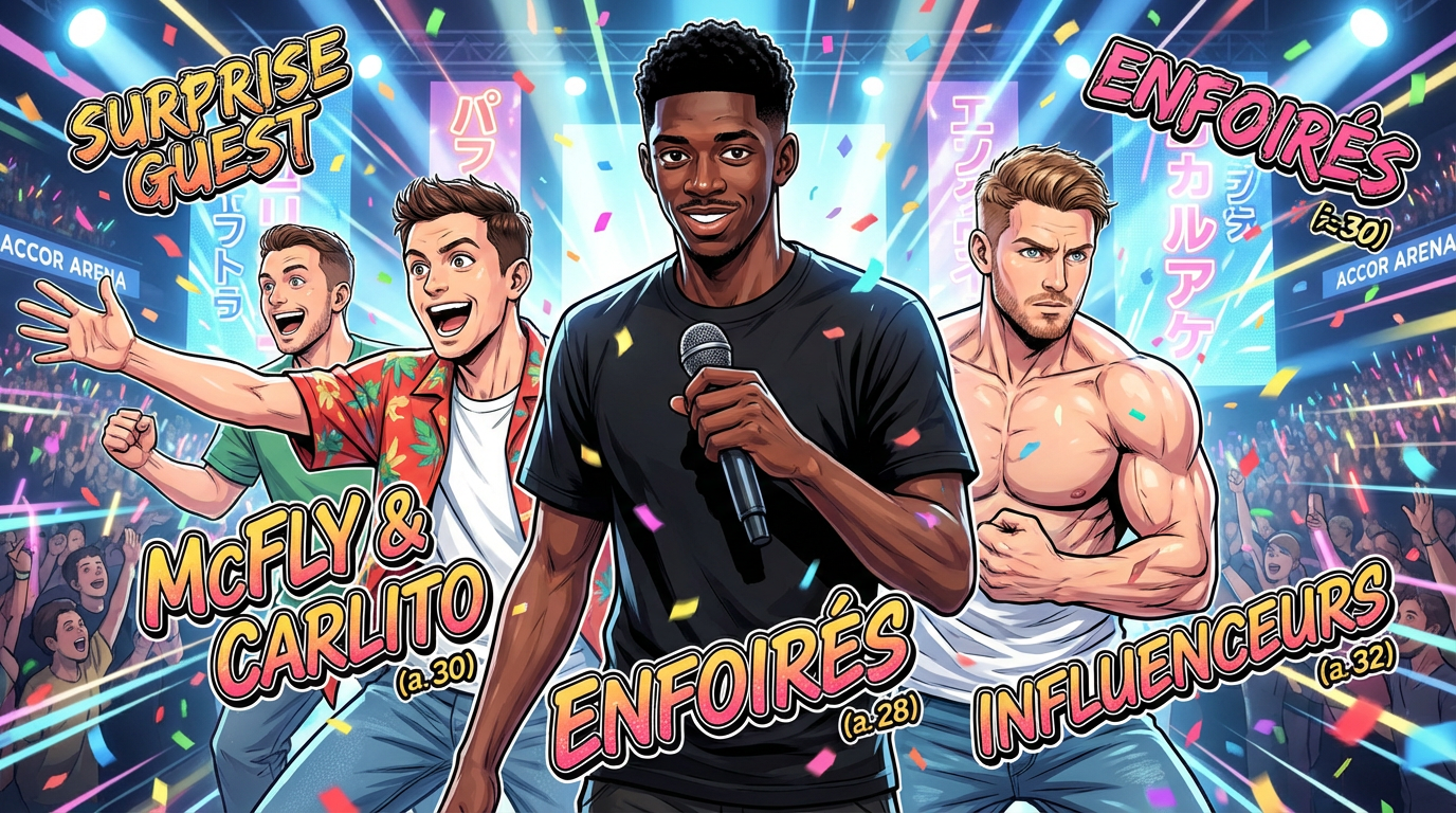Ousmane Dembélé surprend en guest star aux Enfoirés avec les influenceurs
