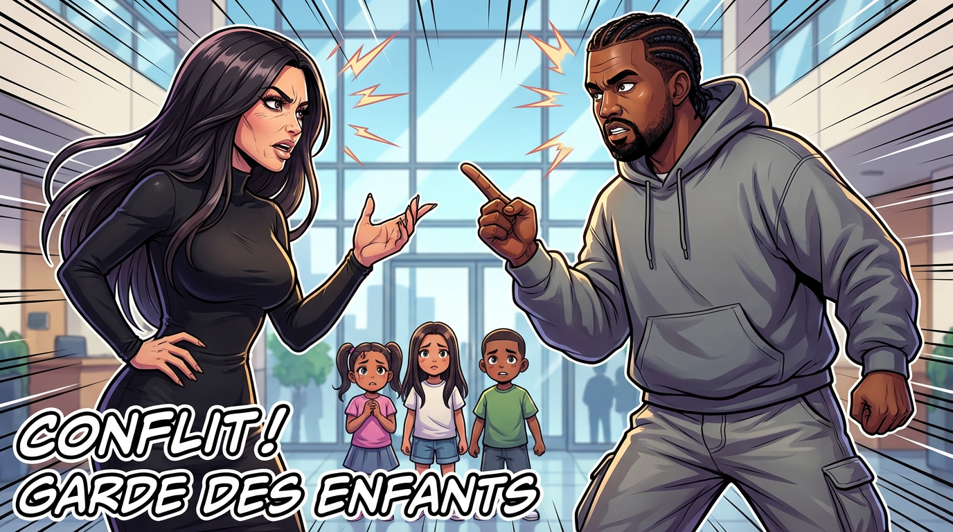Kardashians : Kim et Kanye à nouveau en conflit pour la garde des enfants