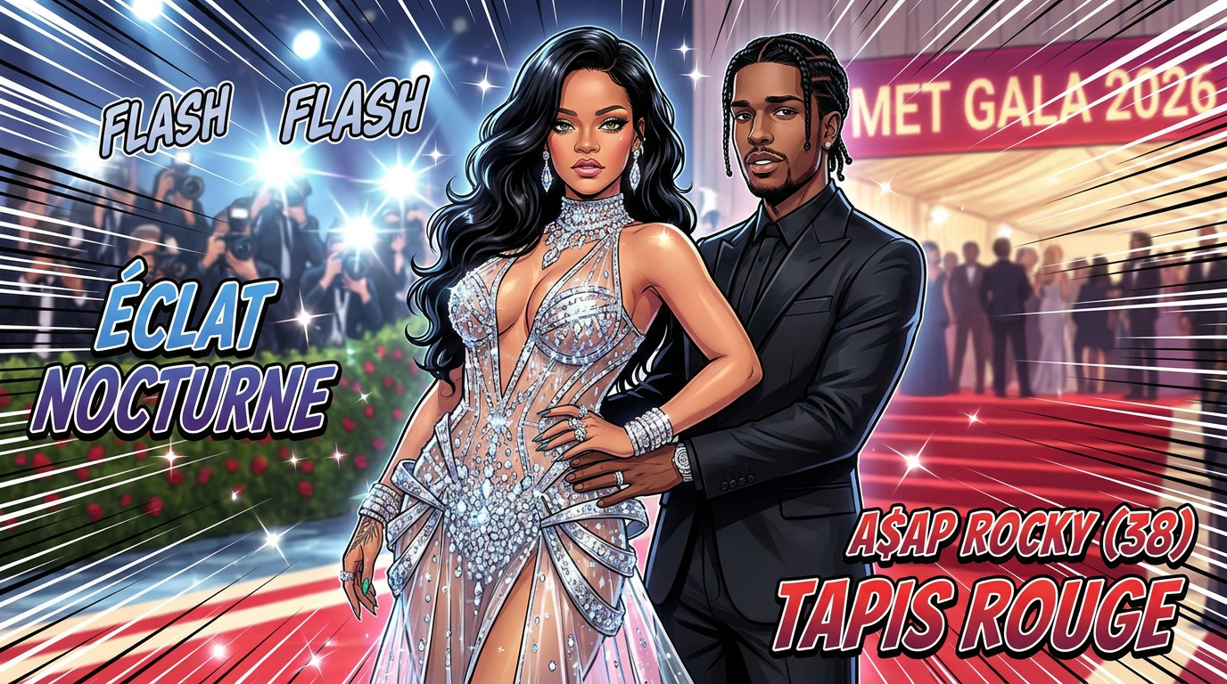 Rihanna brille sur le tapis rouge du Met Gala 2026 avec une robe spectaculaire