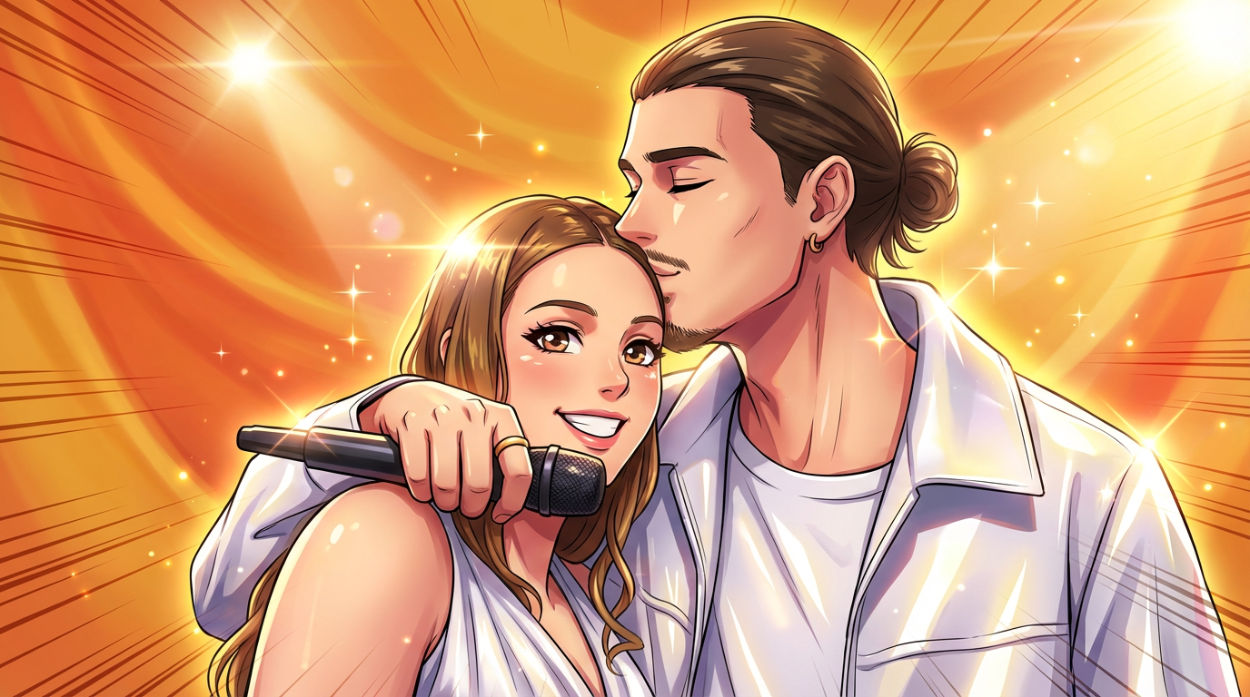 Moment particulier (et filmé) pour Helena et Pierre Garnier dans les backstages des Victoires de la musique 2026