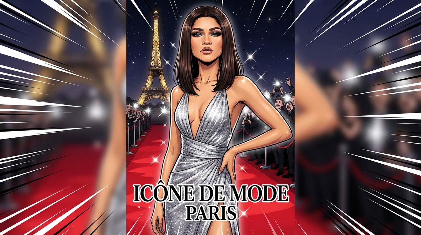 Zendaya brille sur le tapis rouge de Paris en Versace