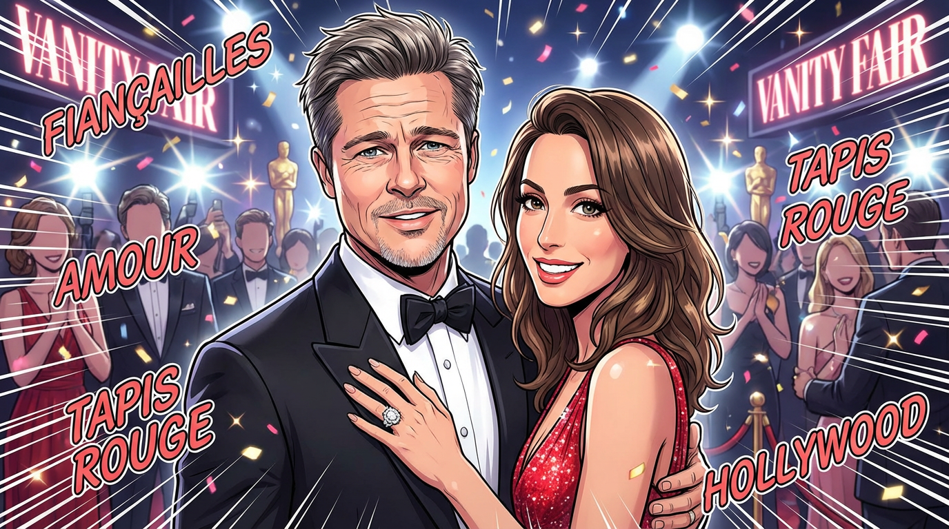Brad Pitt et Ines de Ramon : fiançailles officielles au Vanity Fair Oscar Party