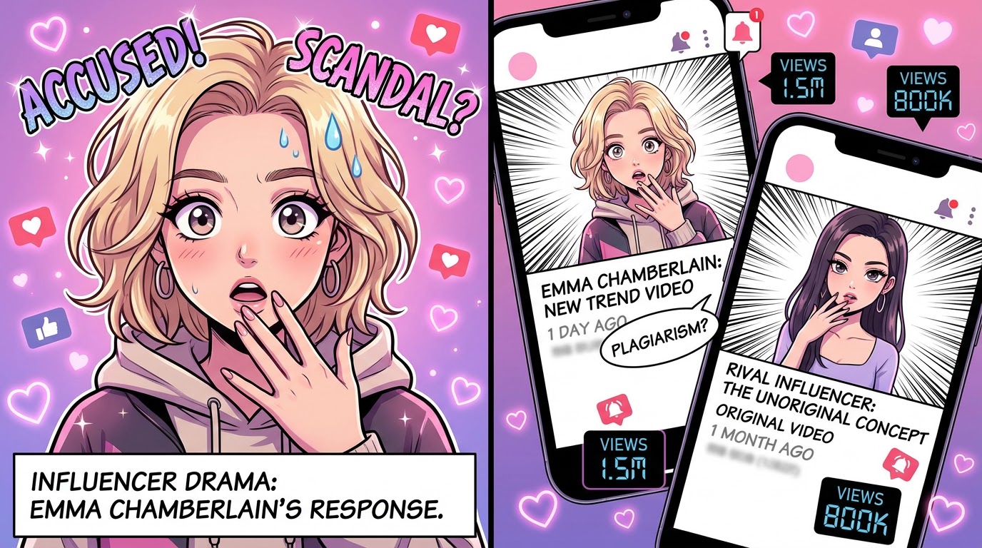 Scandale chez les influenceurs : Emma Chamberlain accusée de plagiat par une rivale