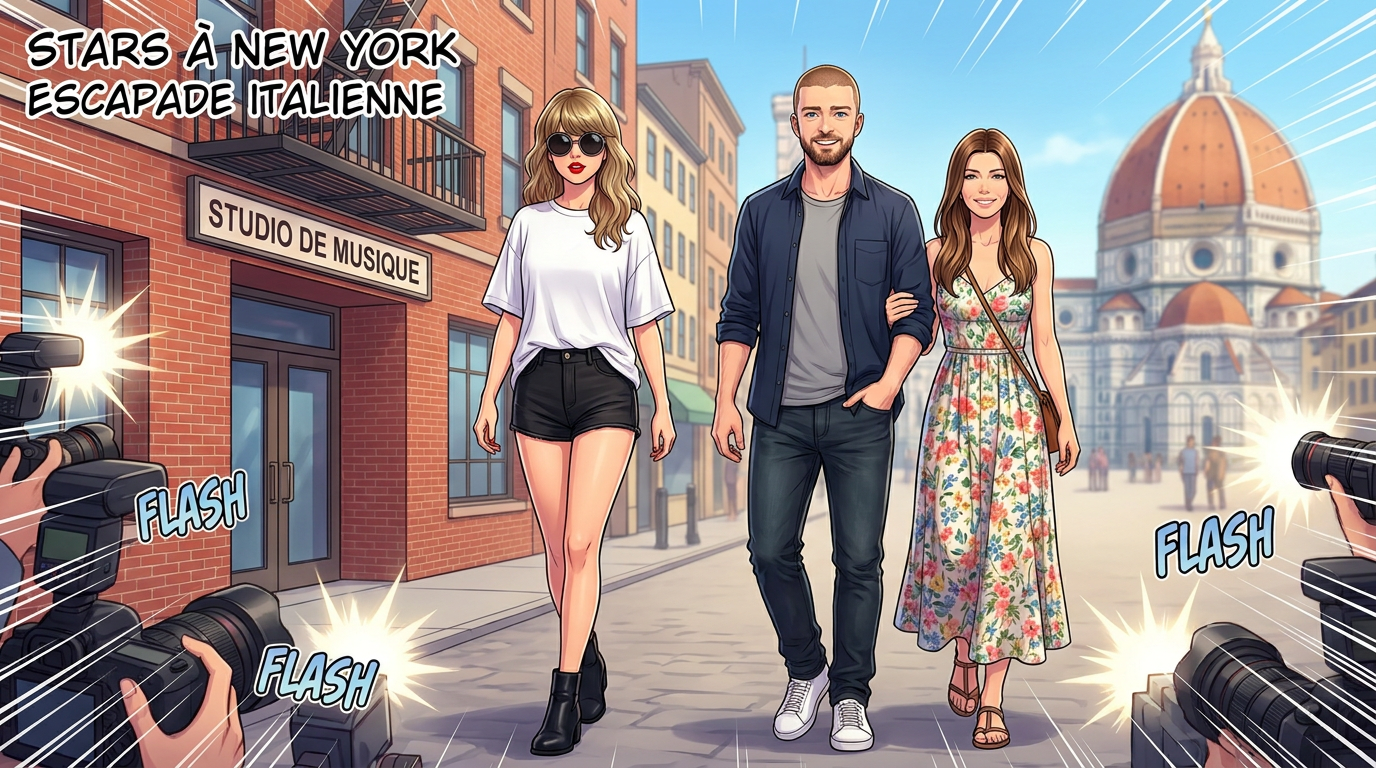 Taylor Swift, Justin Timberlake, Jessica Biel et d’autres stars aperçues à New York et Florence