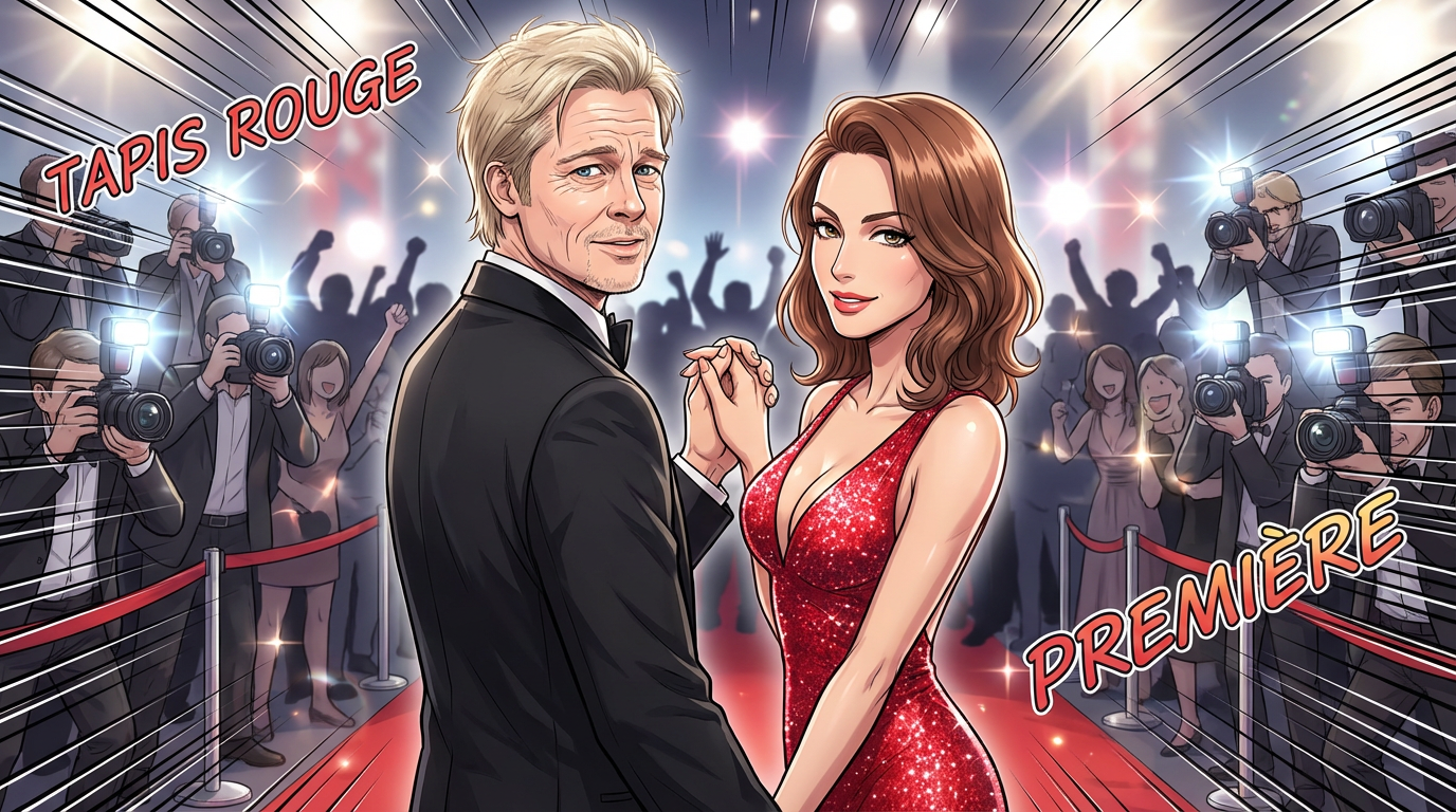 Brad Pitt et Ines de Ramon : premiers clichés intimes sur le tapis rouge