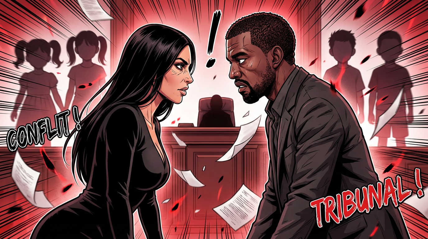 Kardashian : Kim et Kanye à nouveau en conflit pour la garde des enfants