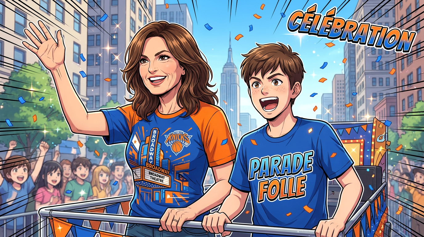 Mariska Hargitay rend hommage à sa pièce de Broadway avec un tee-shirt aux couleurs des Knicks