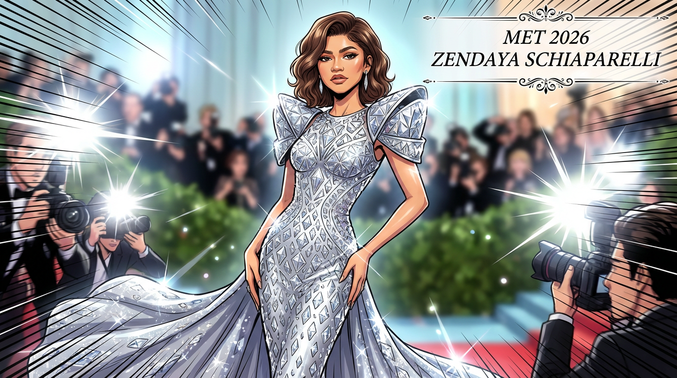 Zendaya brille aux Met Gala 2026 : robe spectaculaire signée Schiaparelli