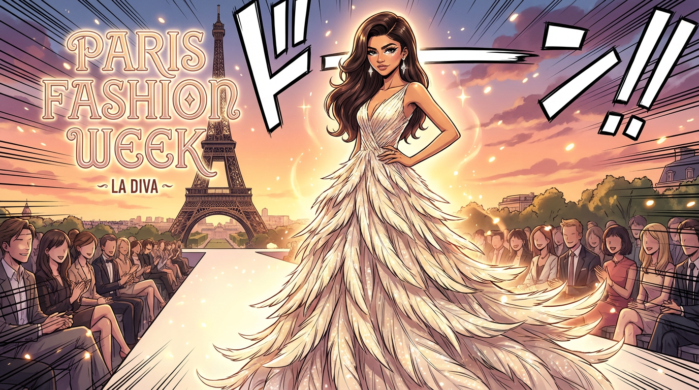 Zendaya brille à la Fashion Week de Paris en robe spectaculaire