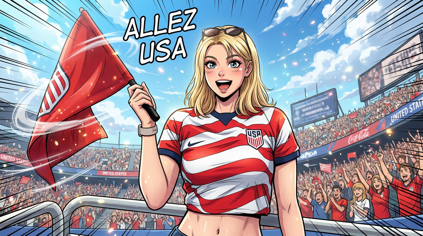 La plus « belle » fan des États-Unis attire tous les regards lors d’un match de préparation