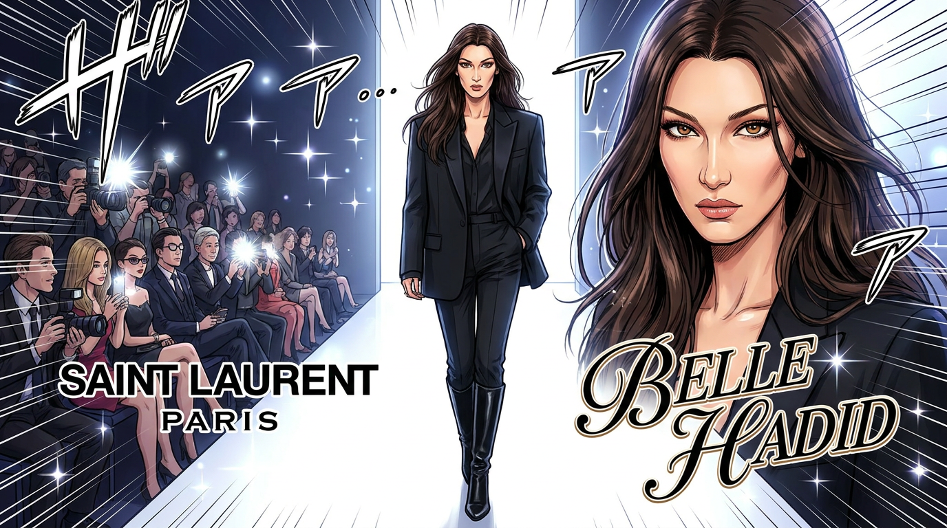 Semaine de la mode Paris : Bella Hadid ferme le show Saint Laurent