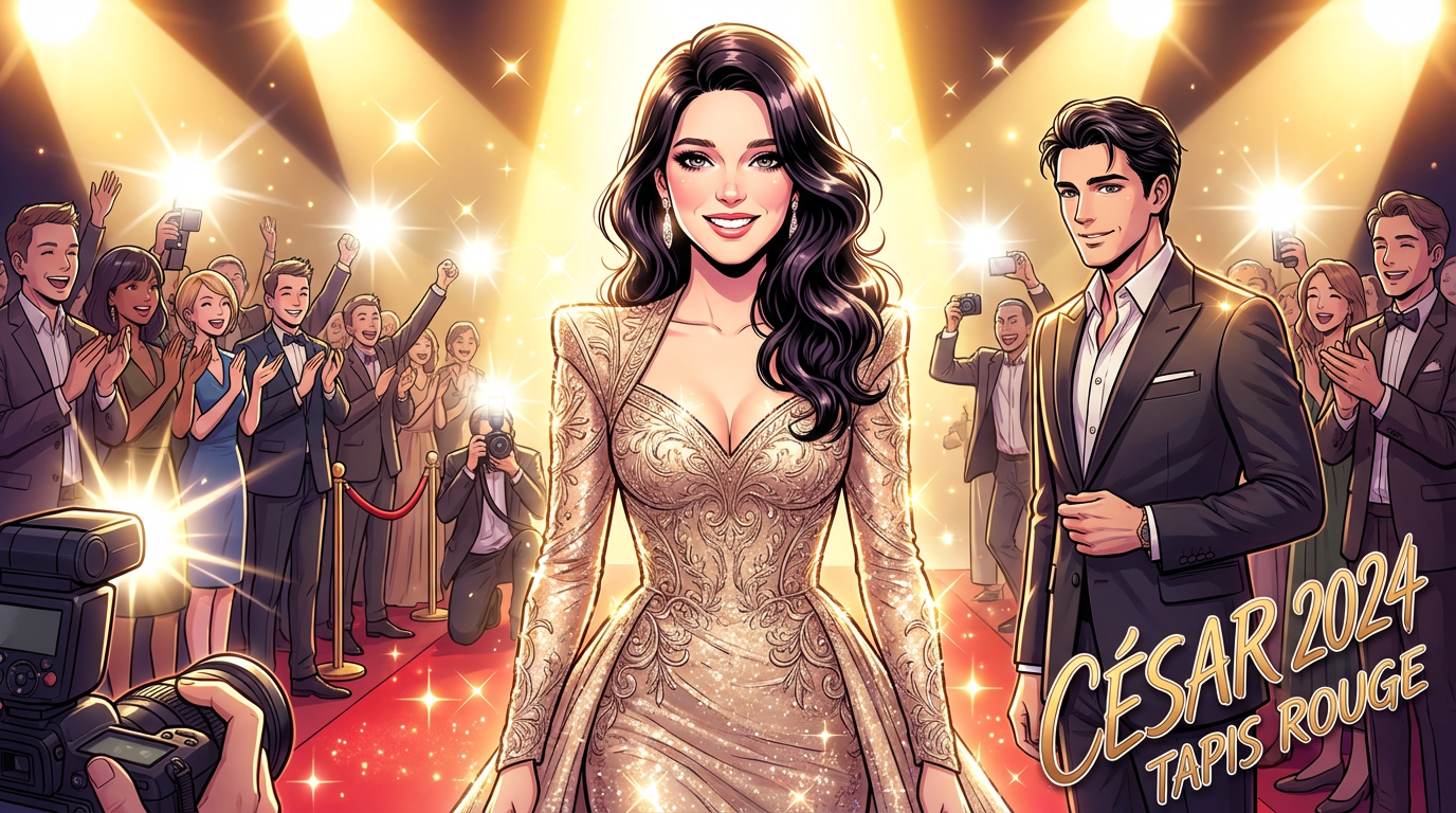 Red carpet des César : Léa Seydoux sublime en robe Versace, ovation debout