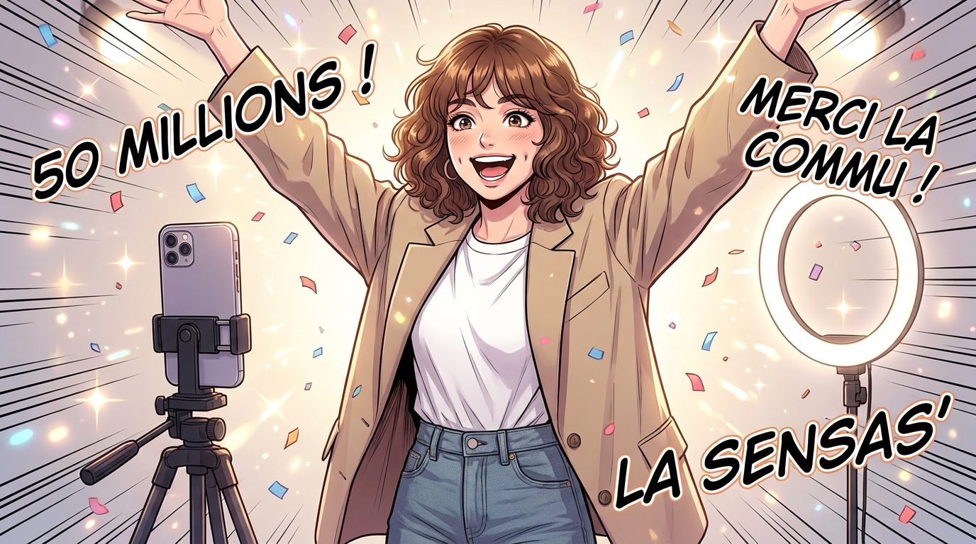 Une créatrice TikTok française atteint 50 millions de followers