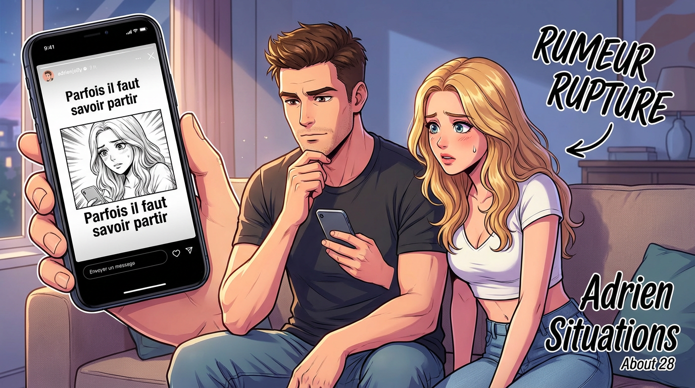 Adrien Jolly séparé de Léna Situations ? Les rumeurs enflent après une story Instagram ambiguë