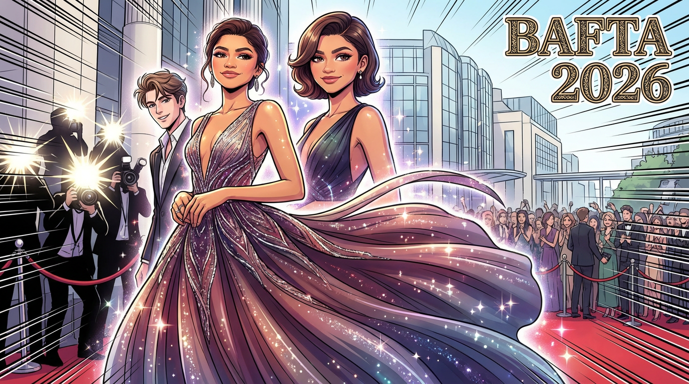 Zendaya brille sur le red carpet des BAFTA 2026 avec une robe spectaculaire