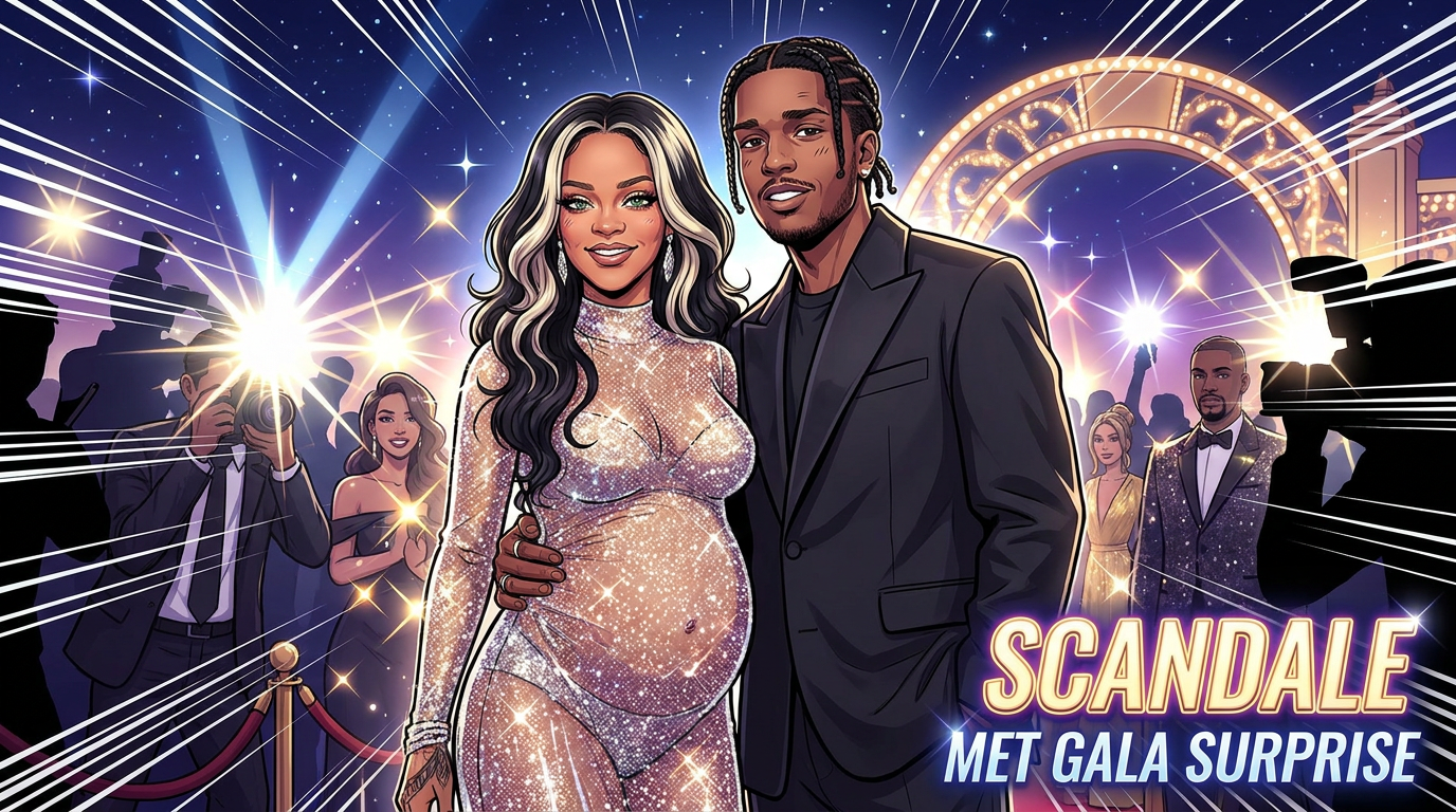 Met Gala : Rihanna enceinte ? Sa robe transparente fait scandale