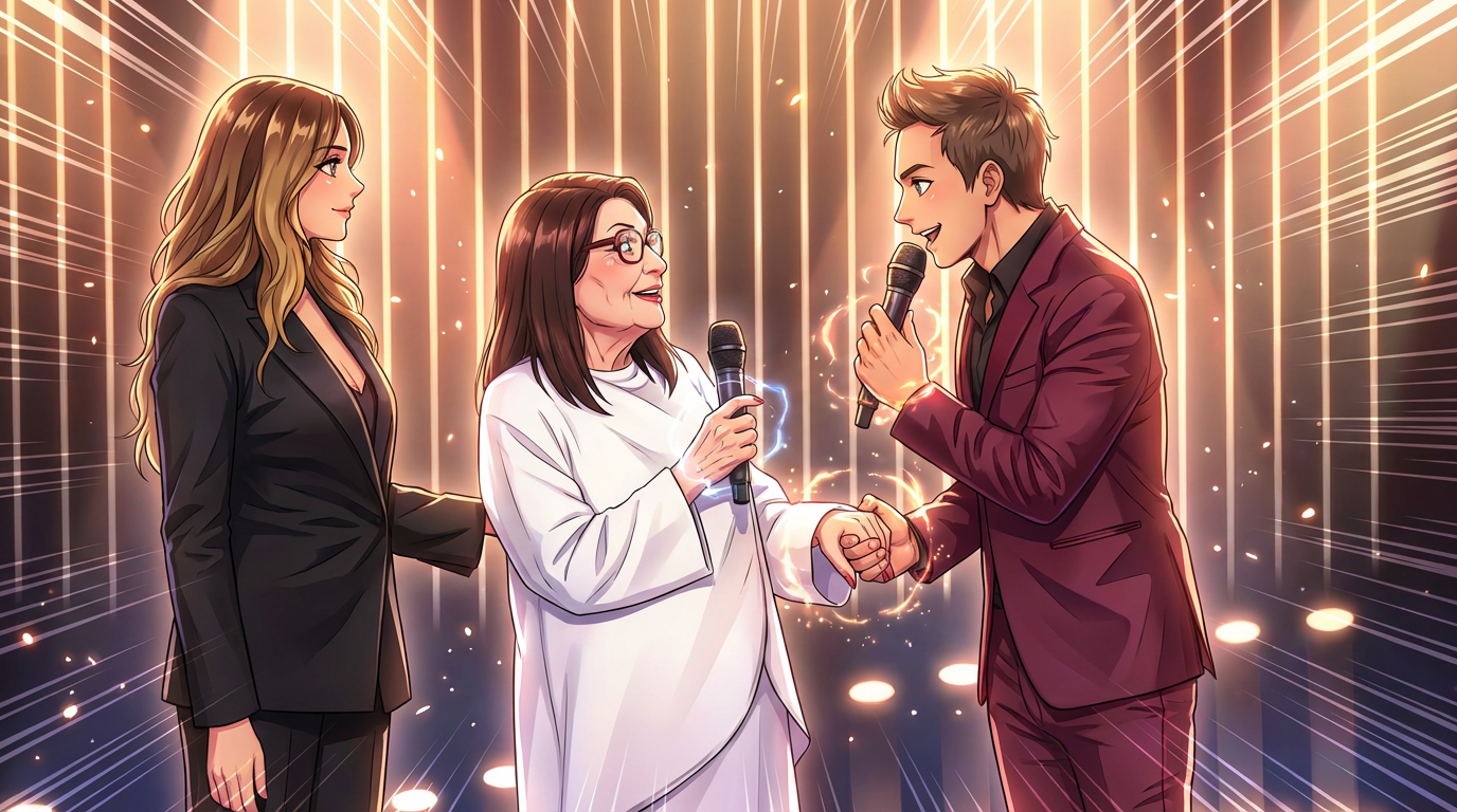 "Je t'aime fort" : Nana Mouskouri émue aux larmes par les belles surprises de Line Renaud et Serge Lama aux Victoires de la musique 2026