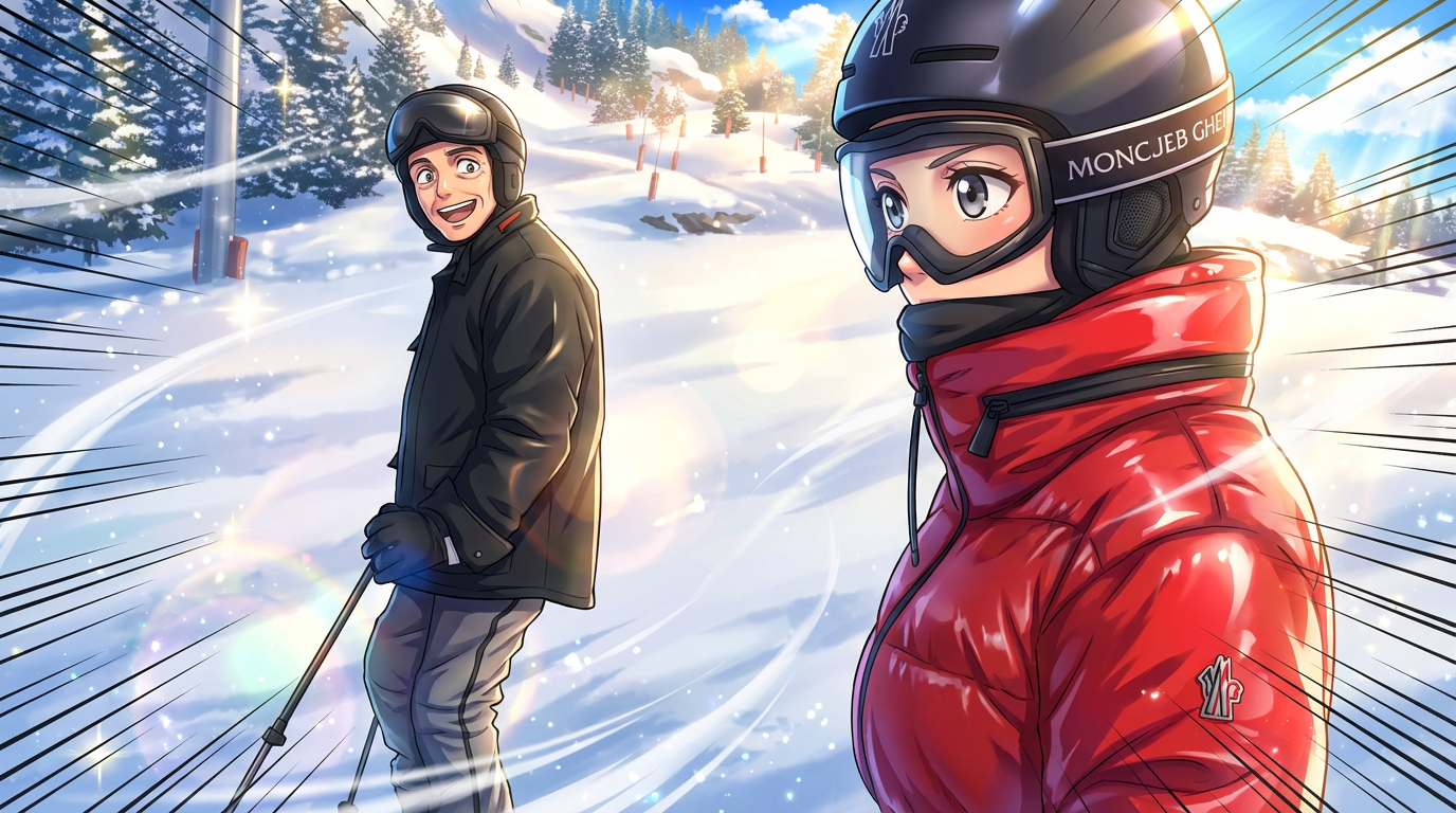 Saint-Valentin à Courchevel pour Laeticia Hallyday et son compagnon Serge Varsano : images du couple qui a un très bon niveau de ski