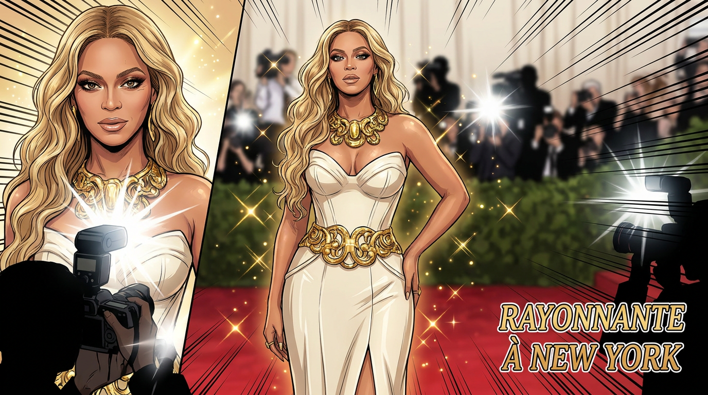 Beyoncé rayonne en Schiaparelli à l'événement de gala de New York