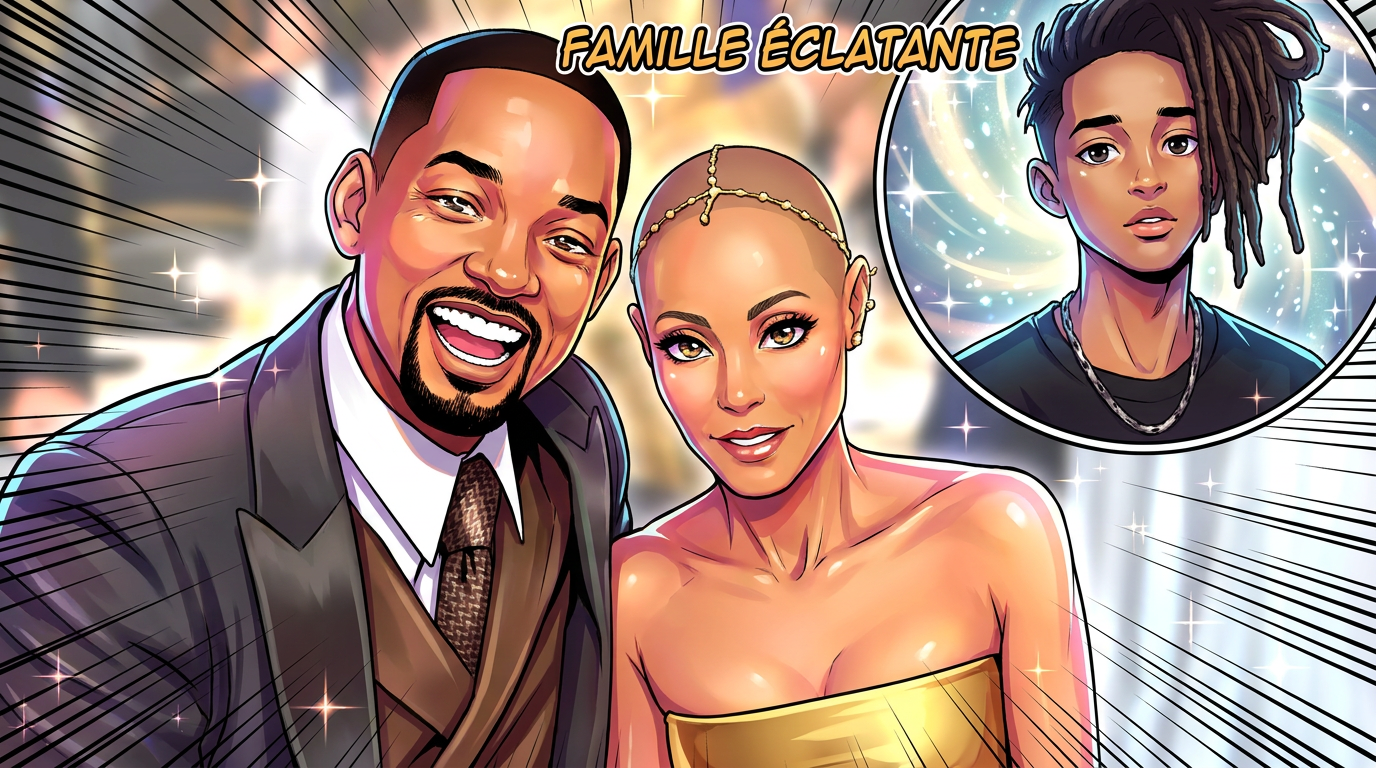 Will Smith et Jada Pinkett Smith marchent bras dessus bras dessous lors d'une soirée à Paris avec leur fils Jaden