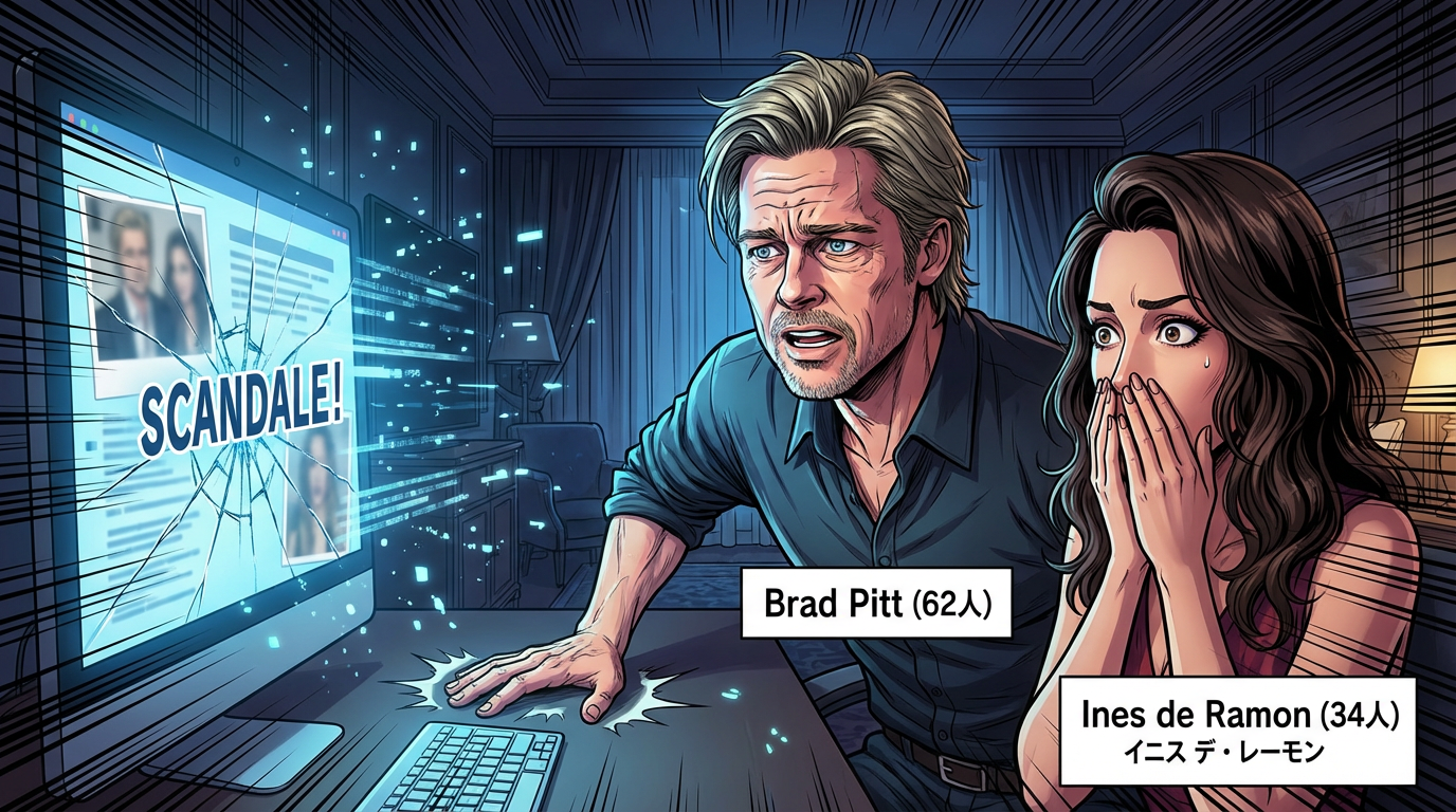 Brad Pitt et Ines de Ramon : fuites de photos intimes choquent Hollywood