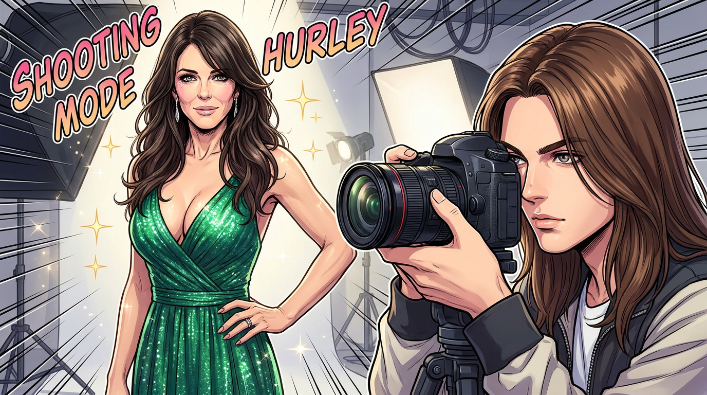 Elizabeth Hurley pose pour une campagne photographiée par son fils Damian