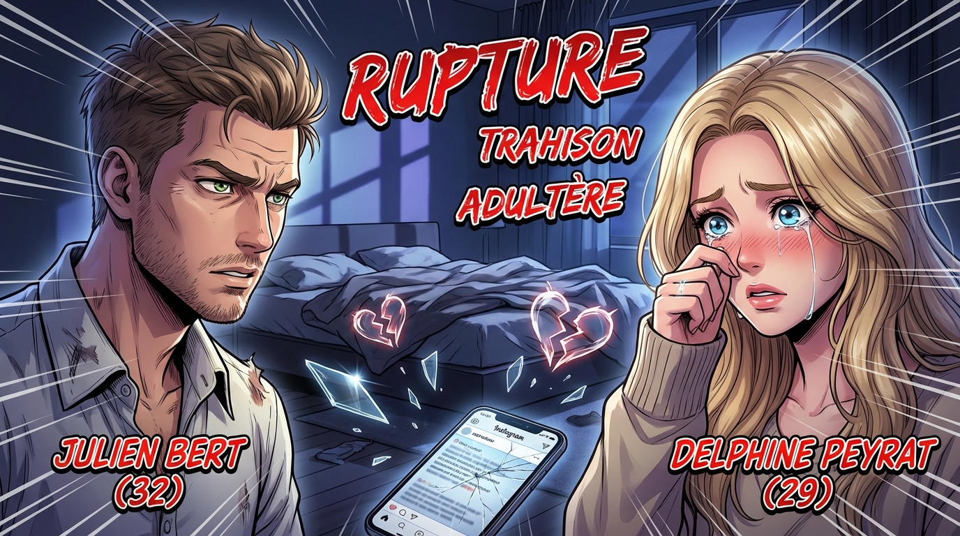 Julien Bert et Delphine Peyrat : rupture confirmée après adultère