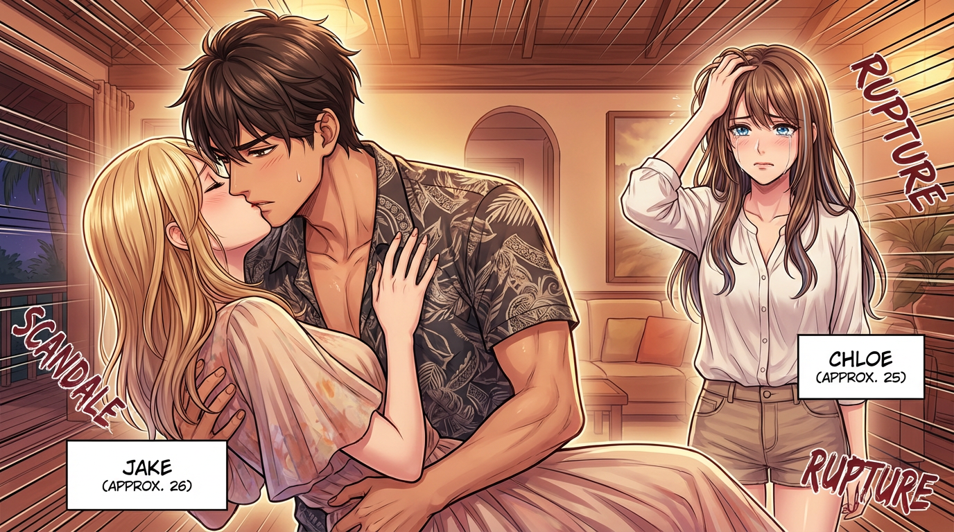 Scandale sur l'île de l'amour : Jake trahit Chloe en direct