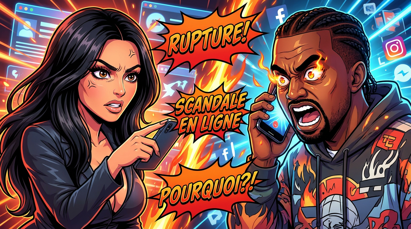 Feud entre Kim Kardashian et Kanye West : insultes publiques sur Instagram